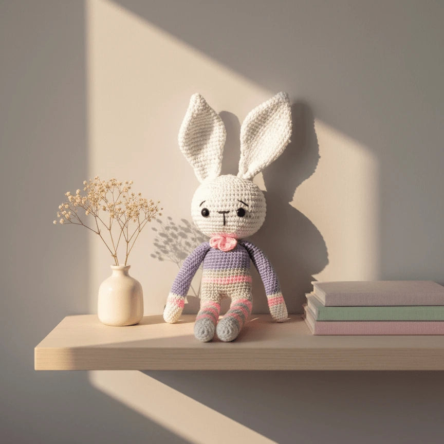 Conejita Amigurumi de Crochet Pastel – Muñeco Hecho a Mano
